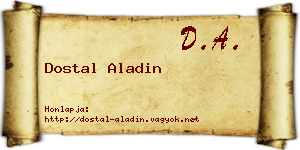 Dostal Aladin névjegykártya